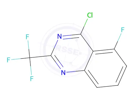 Chemical structure of 4-Chloro-5-fluoro-2-(trifluoromethyl)quinazoline