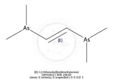 Chemical structure of [(E)-1,2-Ethenediyl]bis(dimethylarsine)