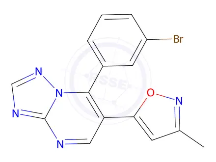 Chemical structure of 5-(7-(3-broMophenyl)-[1,2,4]triazolo[1,5-a]pyriMidin-6-yl)-3-Methylisoxazole