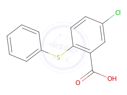 Chemical structure of 5-chloro-2-(phenylsulfanyl)benzoic acid