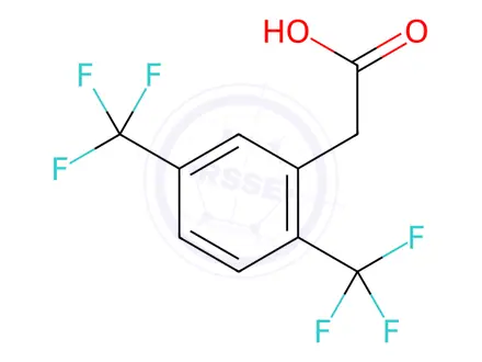 Chemical structure of 2,5-Bis(trifluoromethyl)phenylacetic acid