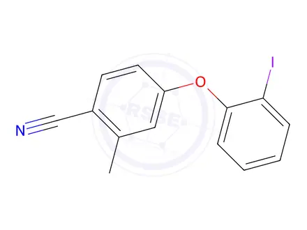 Chemical structure of 4-(2-Iodophenoxy)-2-methylbenzonitrile