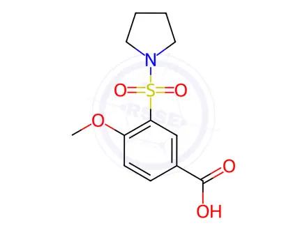 Chemical structure of 4-Methoxy-3-(pyrrolidine-1-sulfonyl)benzoic Acid