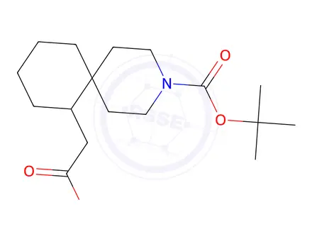 Chemical structure of 2-(3-(Tert-butoxycarbonyl)-3-azaspiro[5.5]Undecan-7-yl)acetic acid
