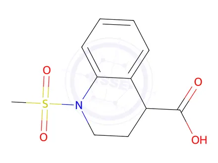 Chemical structure of 1-(Methylsulfonyl)-1,2,3,4-tetrahydroquinoline-4-carboxylic acid