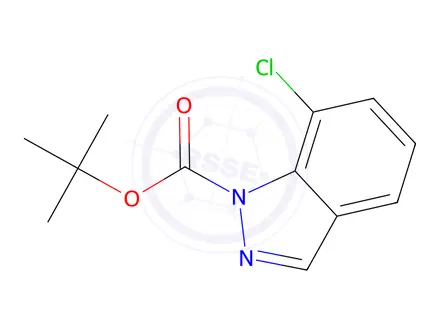 Chemical structure of tert-Butyl 7-chloro-1H-indazole-1-carboxylate
