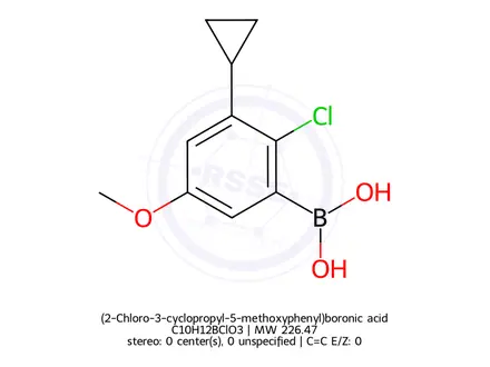 Chemical structure of (2-Chloro-3-cyclopropyl-5-methoxyphenyl)boronic acid