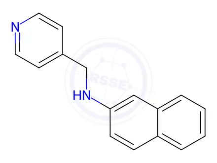 Chemical structure of N-(pyridin-4-ylmethyl)naphthalen-2-amine