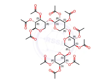 Chemical structure of Xylotetraose Decaacetate