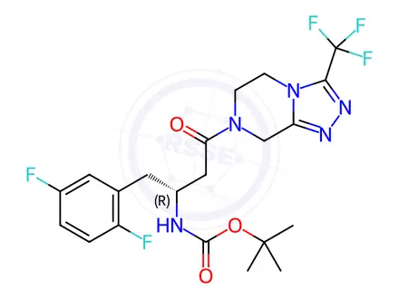 Chemical structure of Sitagliptin Phosphate Impurity 136