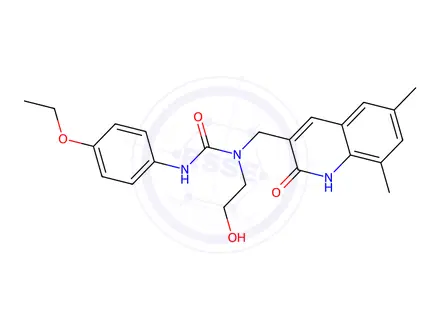 Chemical structure of 1-((6,8-dimethyl-2-oxo-1,2-dihydroquinolin-3-yl)methyl)-3-(4-ethoxyphenyl)-1-(2-hydroxyethyl)urea