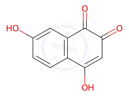 Chemical structure of 2,7-Dihydroxy-1,4-naphthoquinone