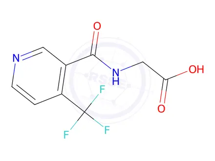 Chemical structure of 4-(Trifluoromethyl)nicotinoyl Glycine