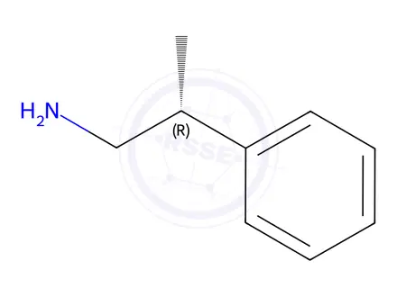 Chemical structure of (R)-(+)-β-methylphenethylamine