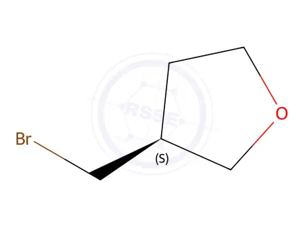 Chemical structure of Furan, 3-(bromomethyl)tetrahydro-, (3S)-