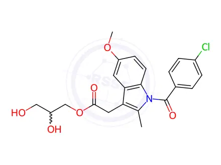 Chemical structure of Indomethacin 1-Glycerin Ester