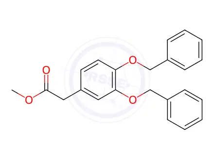 Chemical structure of [3,4-Bis(benzyloxy)phenyl]acetic Acid Methyl Ester