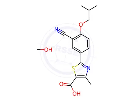 Chemical structure of Febuxostat Hemihydrate