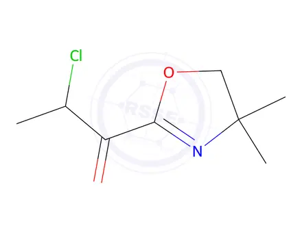 Chemical structure of 1-Propanone, 2-chloro-1-(4,5-dihydro-4,4-dimethyl-2-oxazolyl)-(9CI)