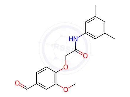 Chemical structure of N-(3,5-dimethylphenyl)-2-(4-formyl-2-methoxyphenoxy)acetamide