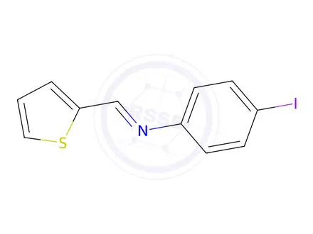 Chemical structure of (E)-4-Iodo-N-(thiophen-2-ylMethylene)aniline