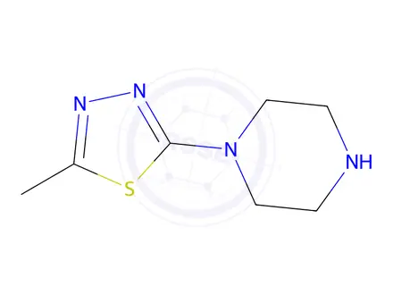 Chemical structure of 1-(5-Methyl-1,3,4-thiadiazol-2-yl)piperazine