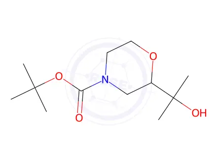 Chemical structure of tert-Butyl 2-(2-hydroxypropan-2-yl)morpholine-4-carboxylate