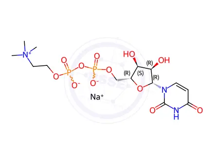 Chemical structure of Uridine Diphosphate Choline(UDPC) Sodium Salt