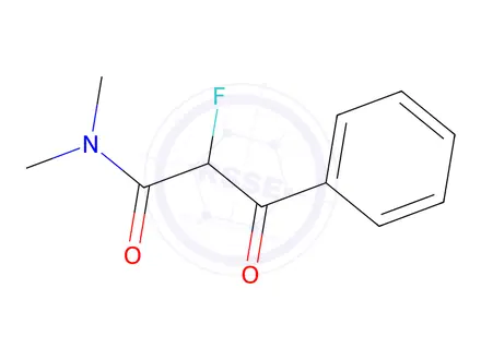 Chemical structure of Benzenepropanamide, alpha-fluoro-N,N-dimethyl-beta-oxo-(9CI)