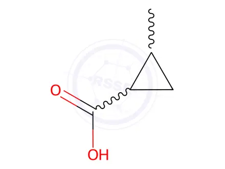 Chemical structure of 2-Methylcyclopropylcarboxylic acid