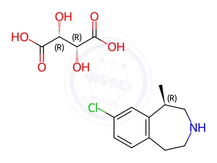 Chemical structure of Lorcaserin L-Tartrate