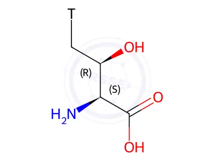 Chemical structure of THREONINE, L-, [3H(G)]
