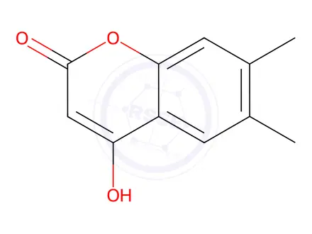 Chemical structure of 4-Hydroxy-6,7-dimethylcoumarin