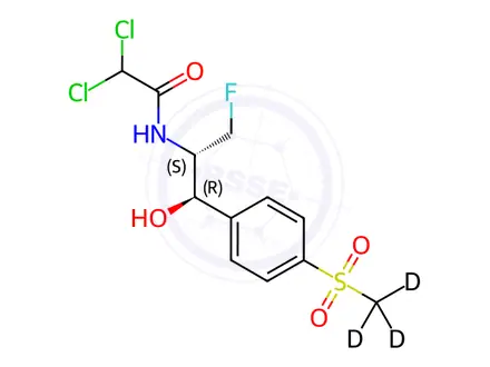 Chemical structure of Florfenicol-D3 in methanol