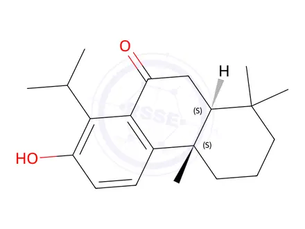 Chemical structure of 9(1H)-Phenanthrenone, 2,3,4,4a,10,10a-hexahydro-7-hydroxy-1,1,4a-trimethyl-8-(1-methylethyl)-, (4aS,10aS)-
