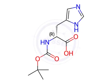 Chemical structure of Na-Boc-D-histidine