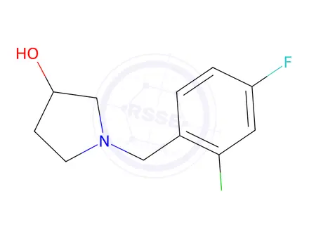 Chemical structure of 1-[(2-chloro-4-fluorophenyl)methyl]pyrrolidin-3-ol