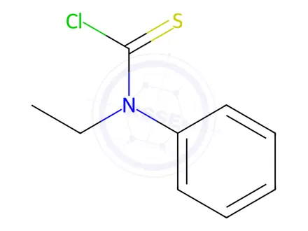 Chemical structure of N-ETHYL-N-PHENYLTHIOCARBAMOYL CHLORIDE