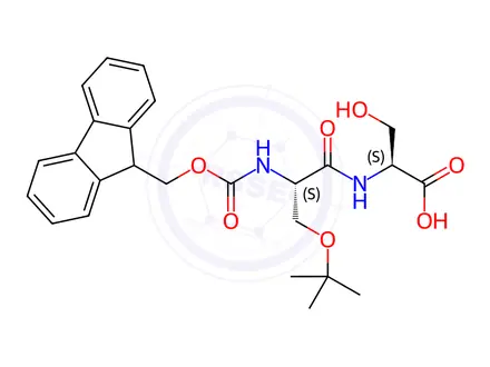 Chemical structure of Fmoc-L-Ser(tBu)-Ser-OH