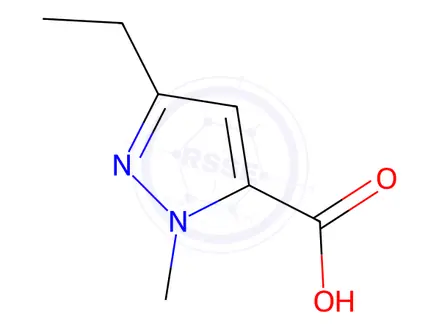 Chemical structure of 3-ethyl-1-methyl-1H-pyrazole-5-carboxylic acid