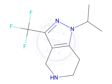 Chemical structure of 1-isopropyl-3-(trifluoromethyl)-4,5,6,7-tetrahydro-1h-pyrazolo[4,3-c]pyridine