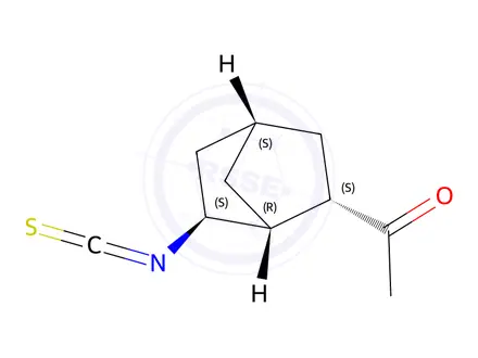 Chemical structure of 2-acetyl-6-isothiocyanatonorbornane