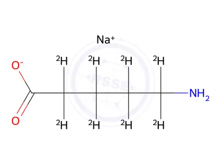 Chemical structure of Sodium 5-aminopentanoate-d8