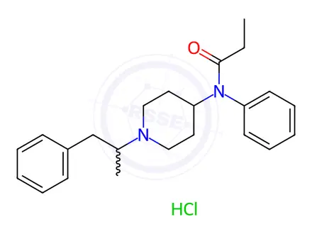 Chemical structure of ?-Methyl Fentanyl Hydrochloride (1mg/ml in Methanol)