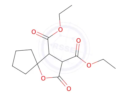 Chemical structure of 2-Oxo-1-oxa-spiro[4.4]nonane-3,4-dicarboxylic acid diethyl ester