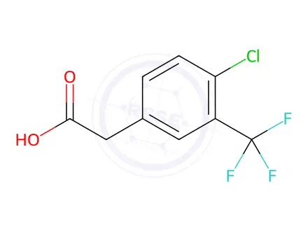 Chemical structure of 4-Chloro-3-(trifluoromethyl)phenylacetic acid