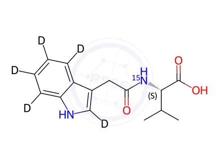 Chemical structure of Valine Impurity 147-d5