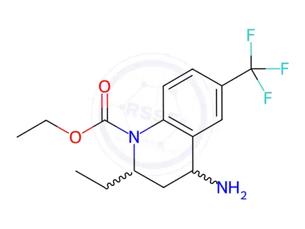 Chemical structure of Ethyl 4-amino-2-ethyl-6-(trifluoromethyl)-3,4-dihydroquinoline-1(2H)-carboxylate