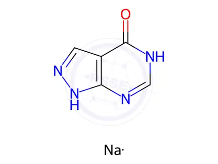 Chemical structure of Allopurinol sodium