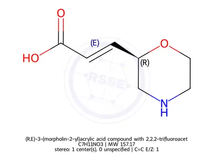 Chemical structure of (R,E)-3-(morpholin-2-yl)acrylic acid